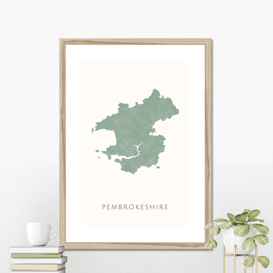 Pembrokeshire -  Framed & Mounted Map