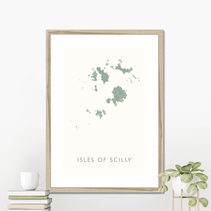 The Scilly Isles -  Framed & Mounted Map