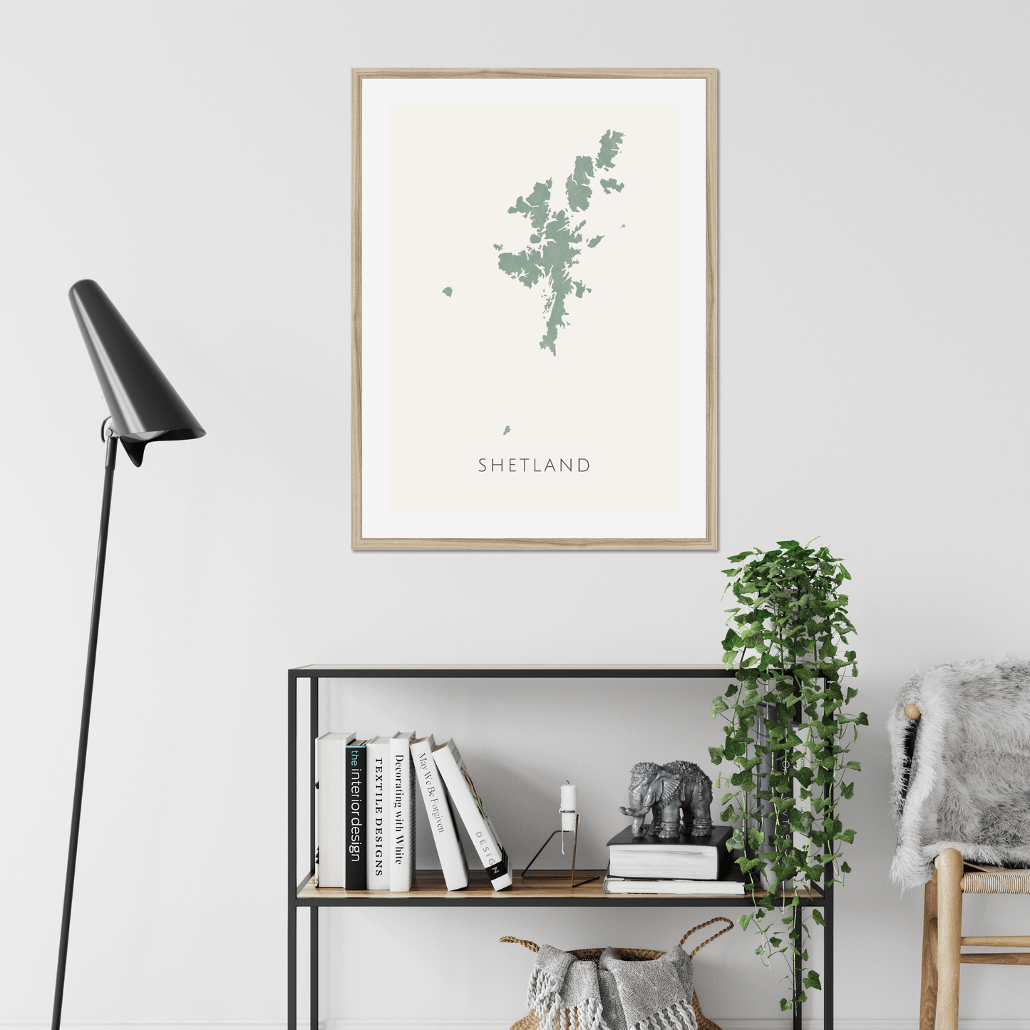 Shetland -  Framed & Mounted Map