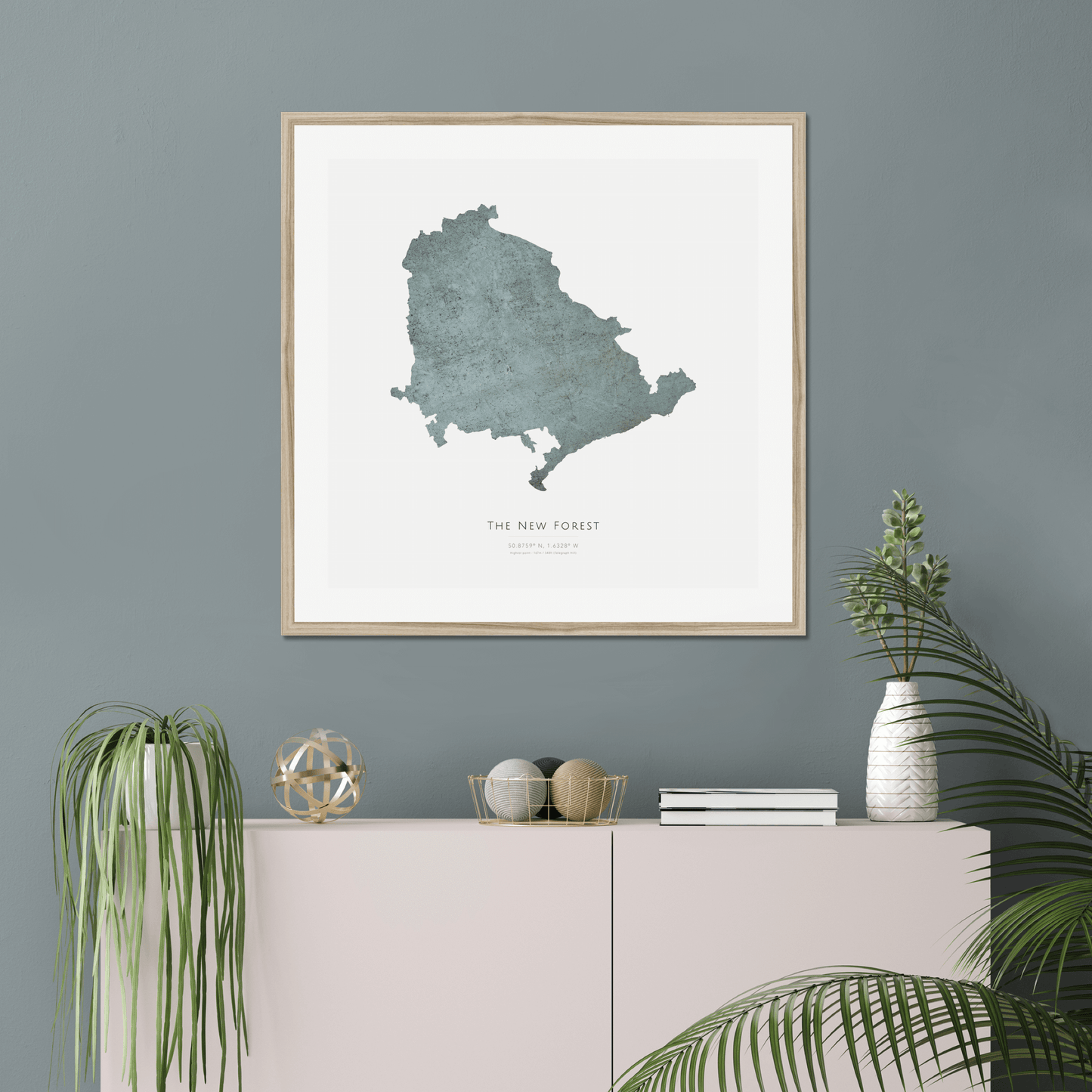 The New Forest -  Framed & Mounted Map