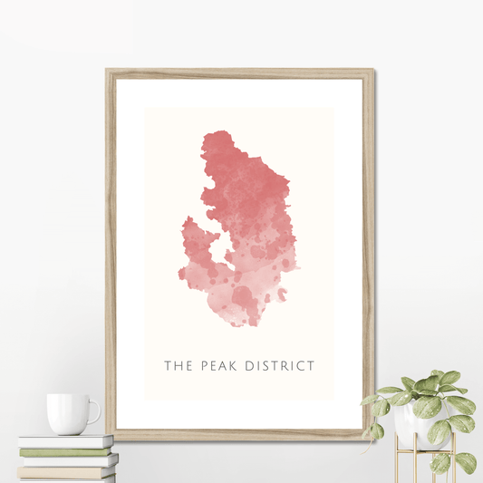 The Peak District -  Framed & Mounted Map