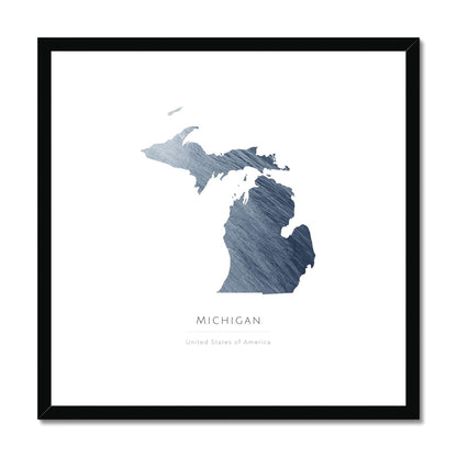 Michigan -  Framed & Mounted Map