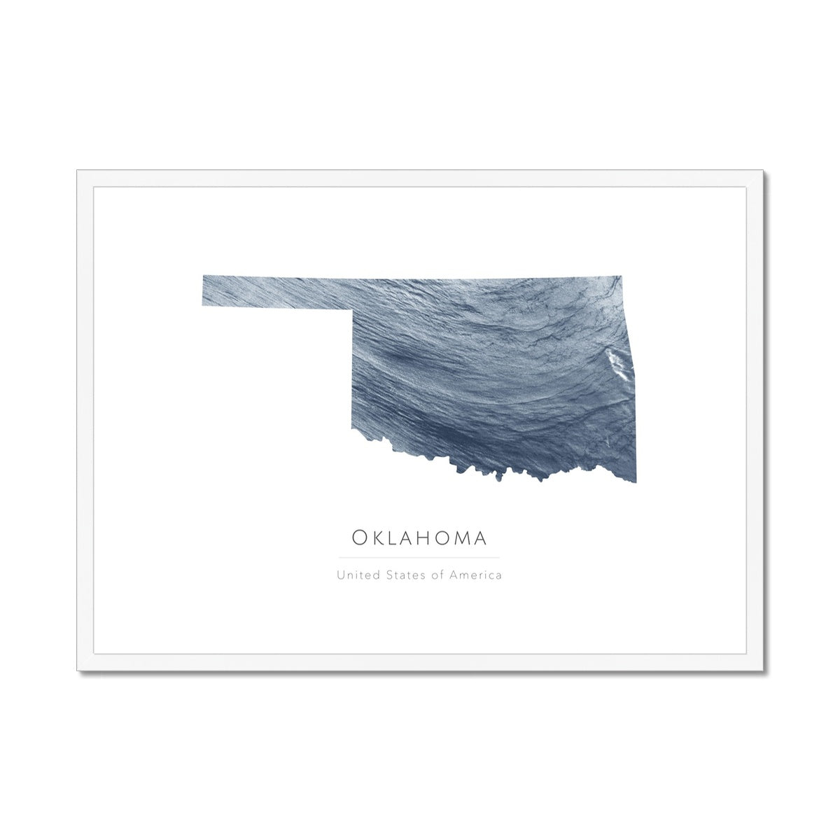 Oklahoma -  Framed & Mounted Map