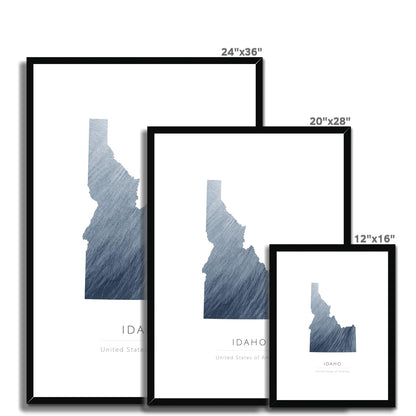 Idaho -  Framed & Mounted Map