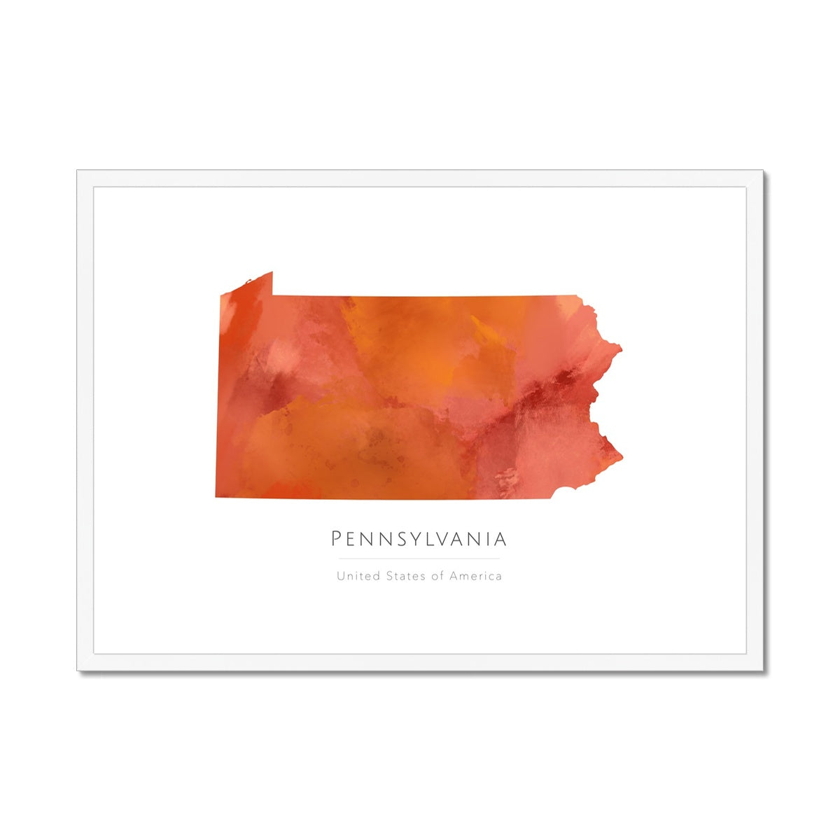Pennsylvania -  Framed & Mounted Map