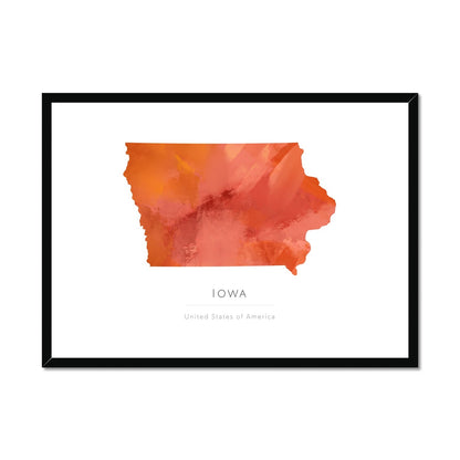 Iowa -  Framed & Mounted Map