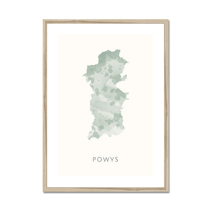 Powys -  Framed & Mounted Map