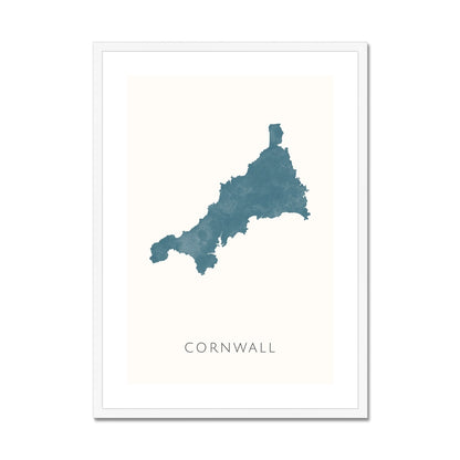 Cornwall -  Framed & Mounted Map