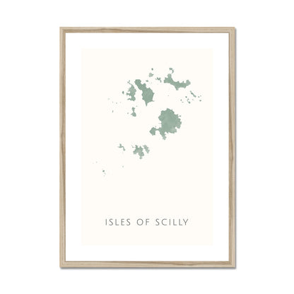 The Scilly Isles -  Framed & Mounted Map