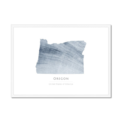 Oregon -  Framed & Mounted Map