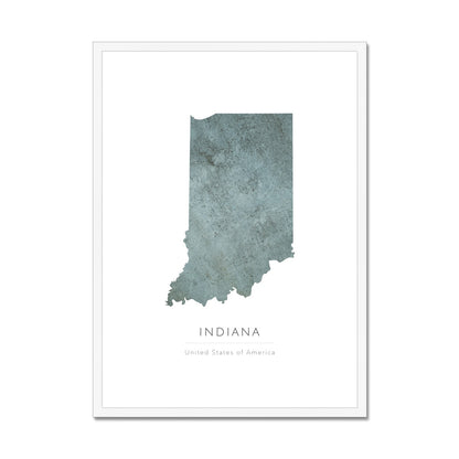 Indiana -  Framed & Mounted Map