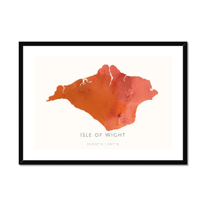 Isle of Wight -  Framed & Mounted Map