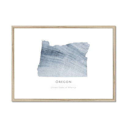 Oregon -  Framed & Mounted Map