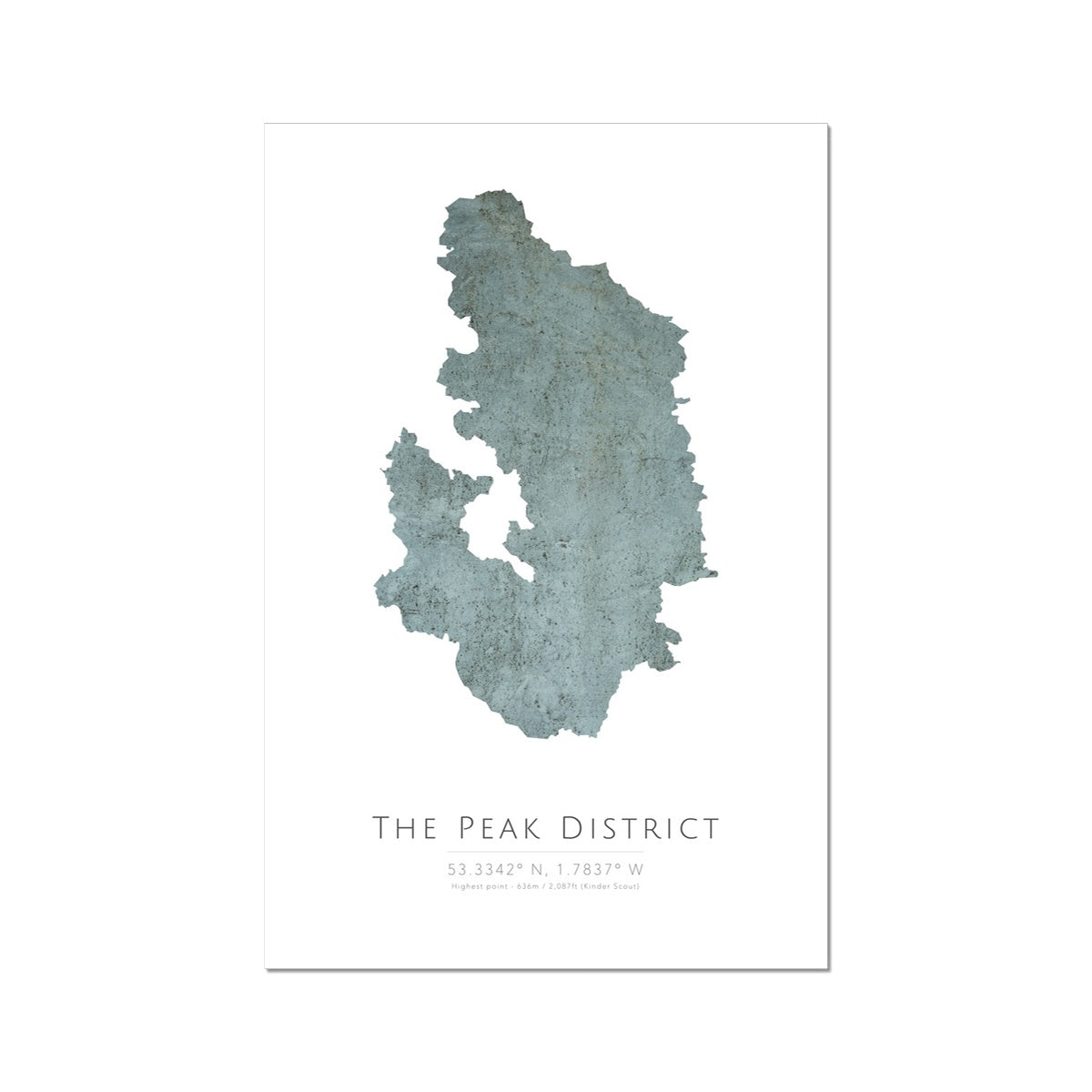 Map of The Peak District -  Fine Art Print