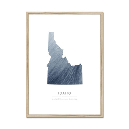 Idaho -  Framed & Mounted Map