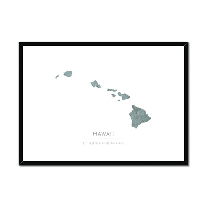 Hawaii -  Framed & Mounted Map