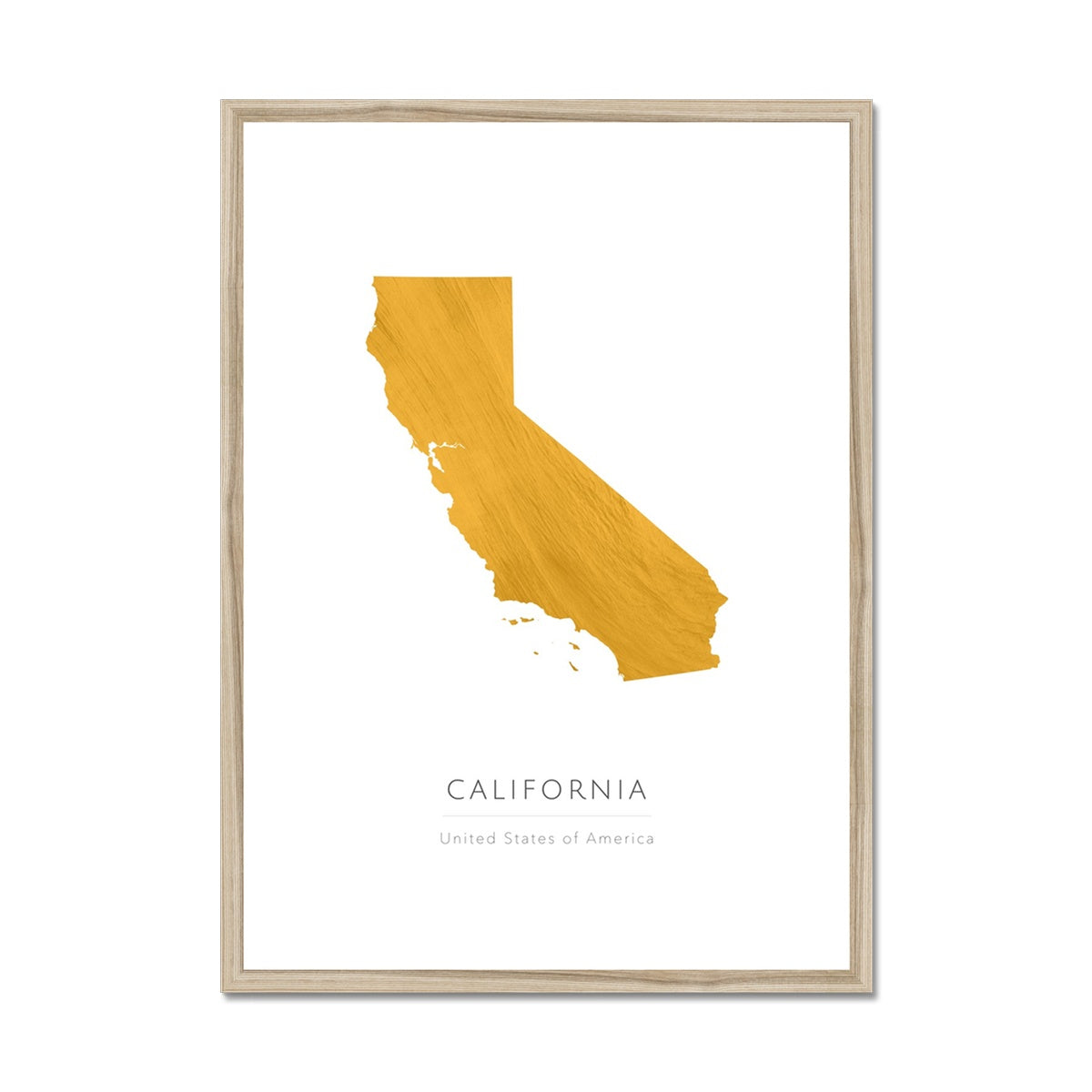 California -  Framed & Mounted Map