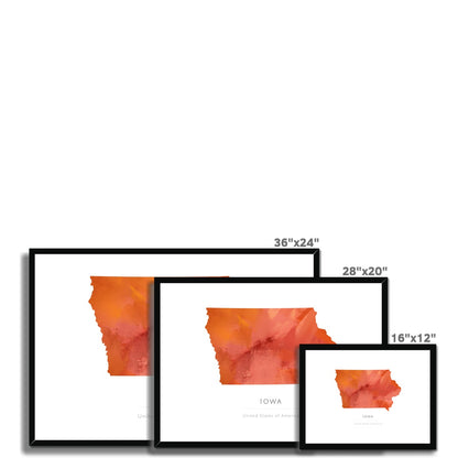 Iowa -  Framed & Mounted Map