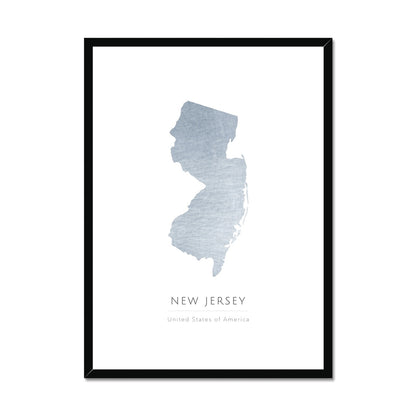 New Jersey -  Framed & Mounted Map