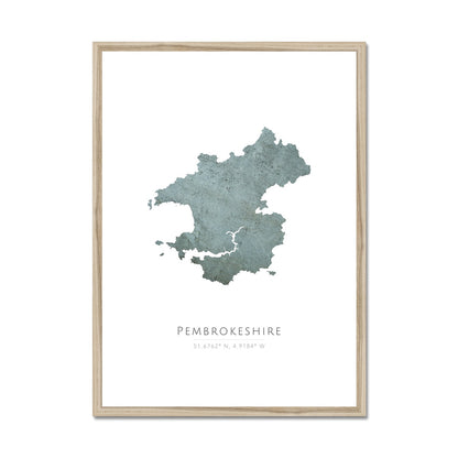 Pembrokeshire -  Framed & Mounted Map