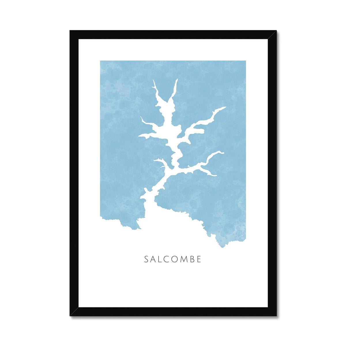 Salcombe -  Framed & Mounted Map
