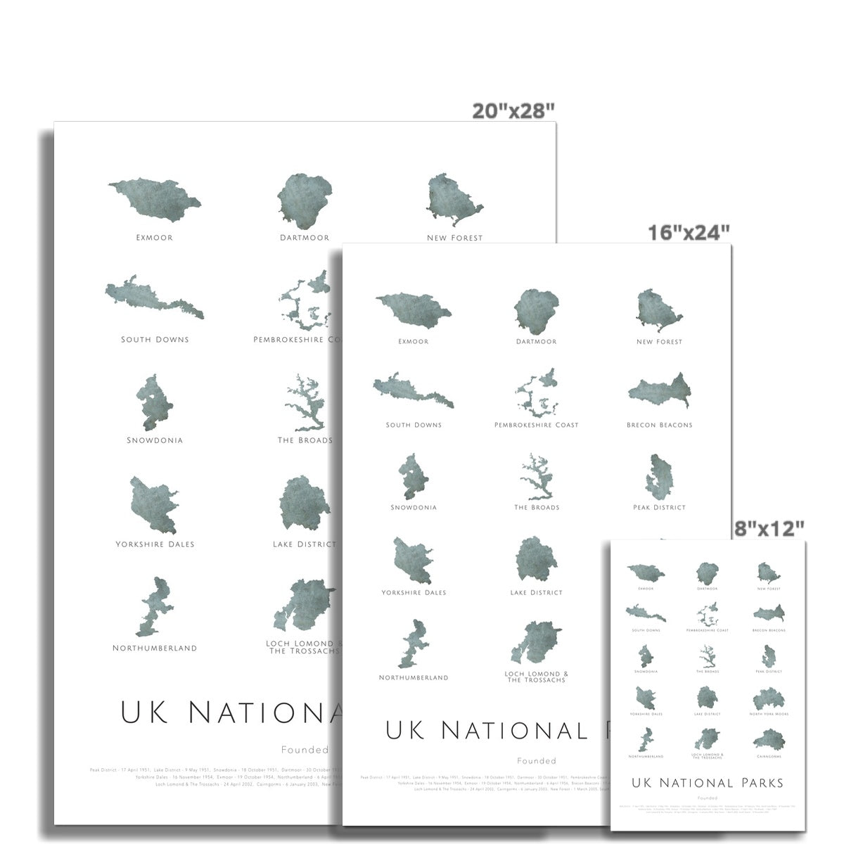UK National Parks -  Hahnemühle German Etching Print