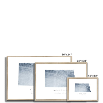 North Dakota -  Framed & Mounted Map