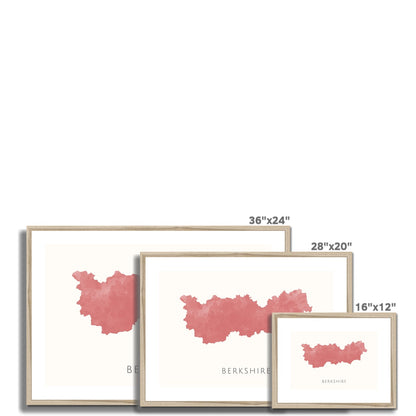 Berkshire -  Framed & Mounted Map