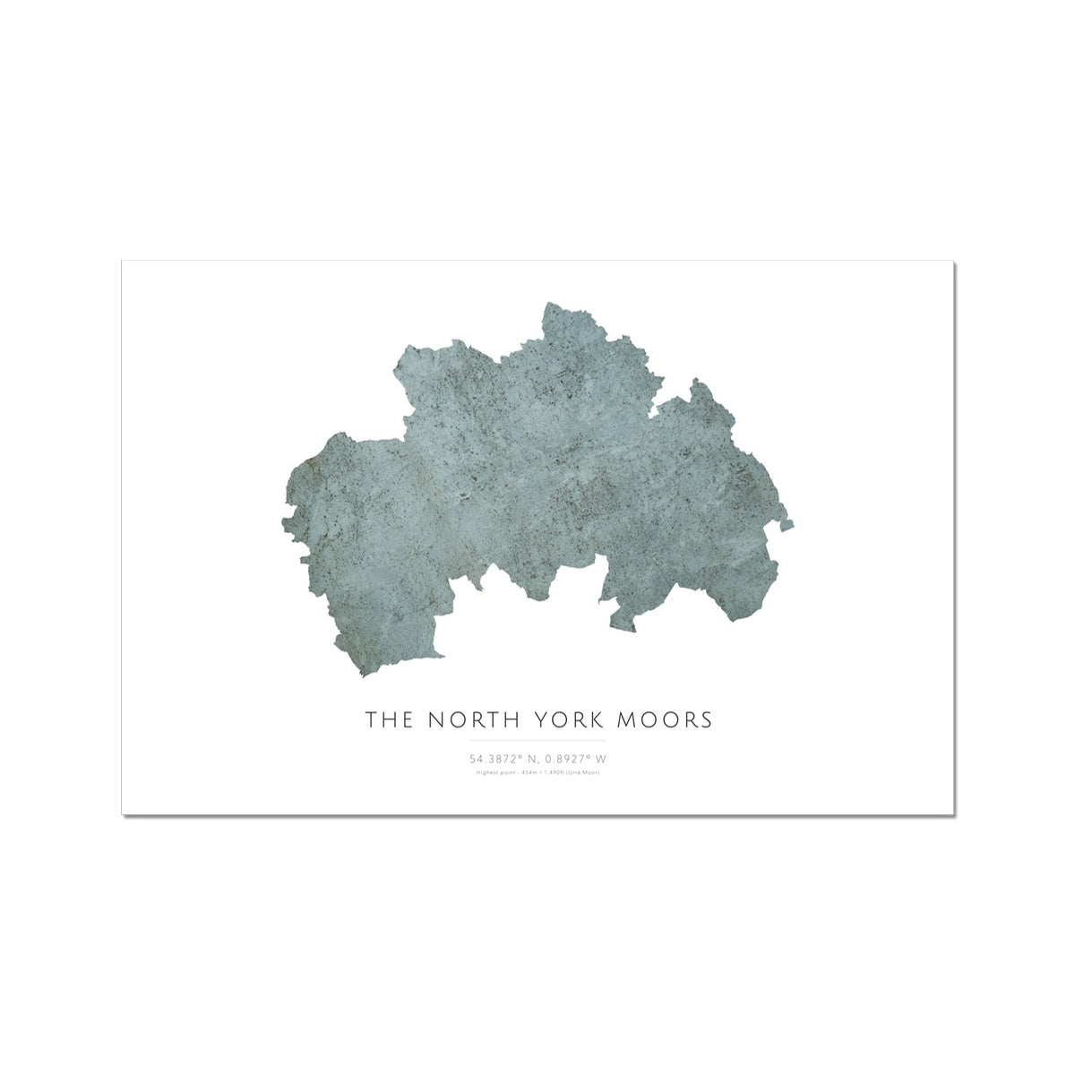 Map of the North York Moors -  Fine Art Print