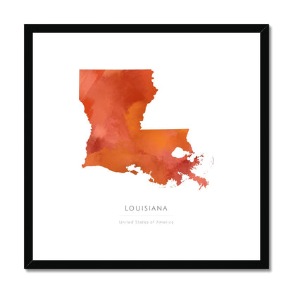 Louisiana -  Framed & Mounted Map