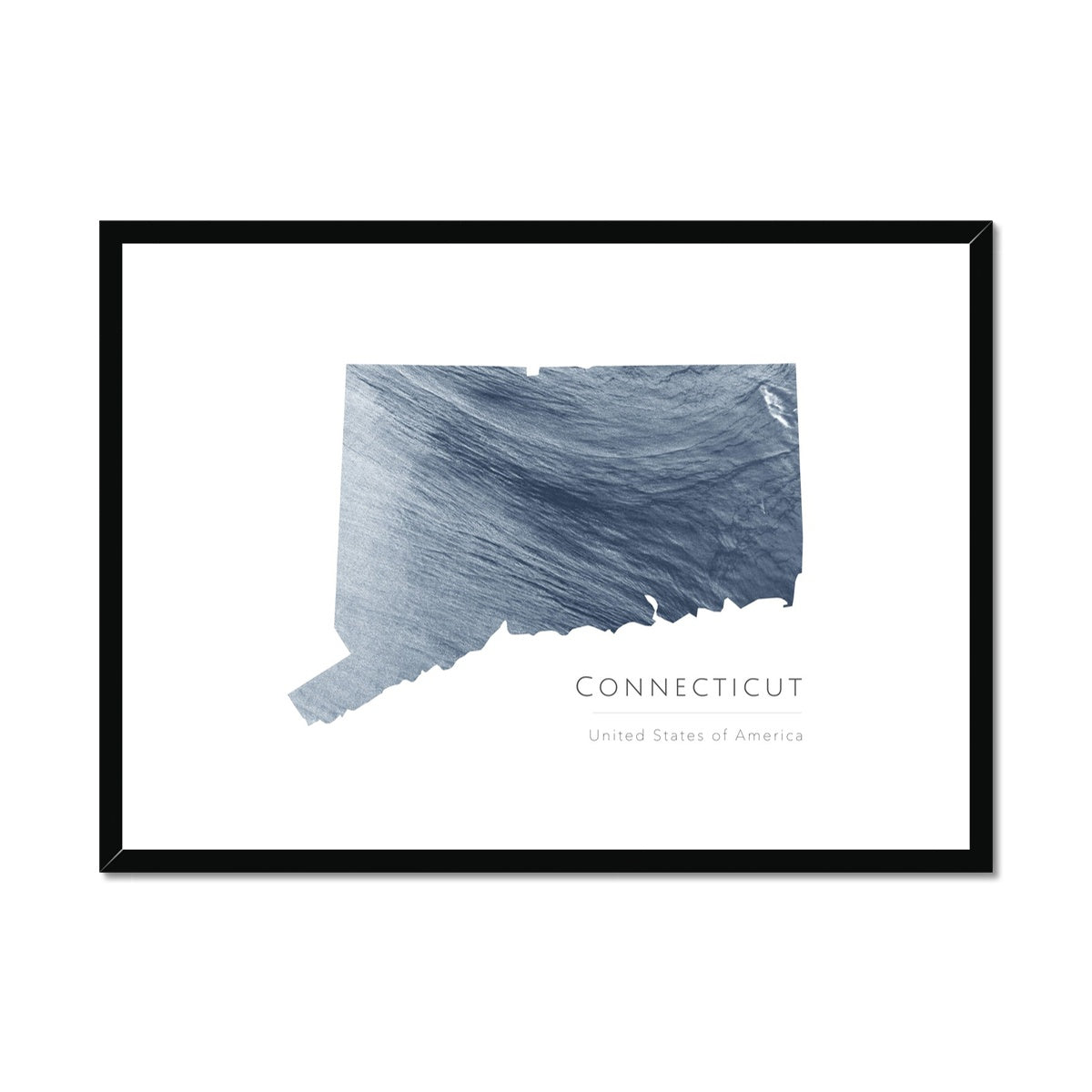 Connecticut -  Framed & Mounted Map