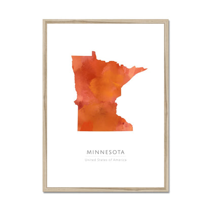 Minnesota -  Framed & Mounted Map