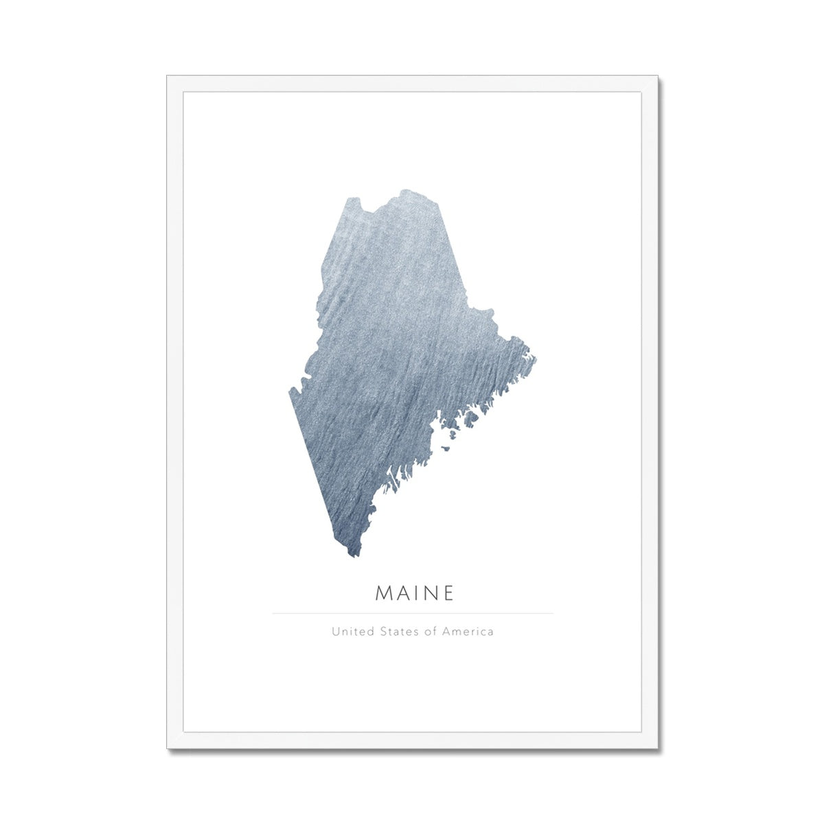 Maine -  Framed & Mounted Map