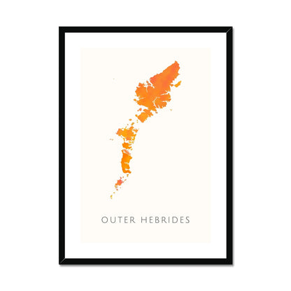 Outer Hebrides -  Framed & Mounted Map