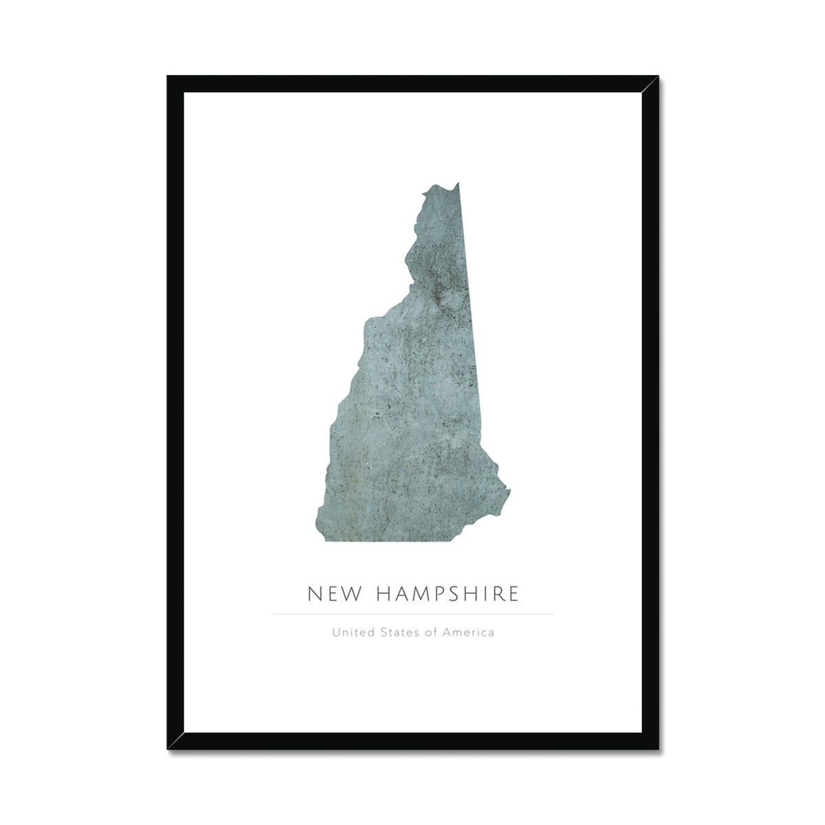 New Hampshire -  Framed & Mounted Map
