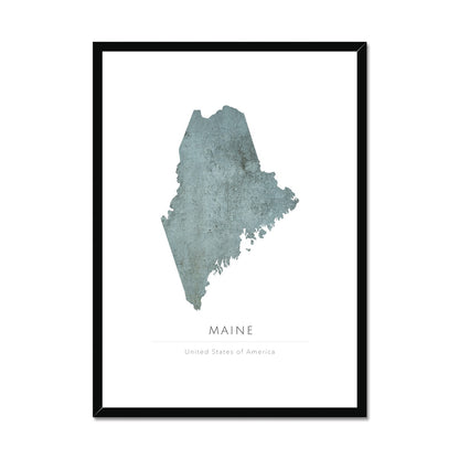 Maine -  Framed & Mounted Map