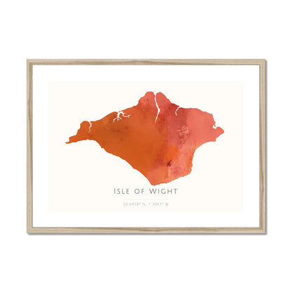 Isle of Wight -  Framed & Mounted Map