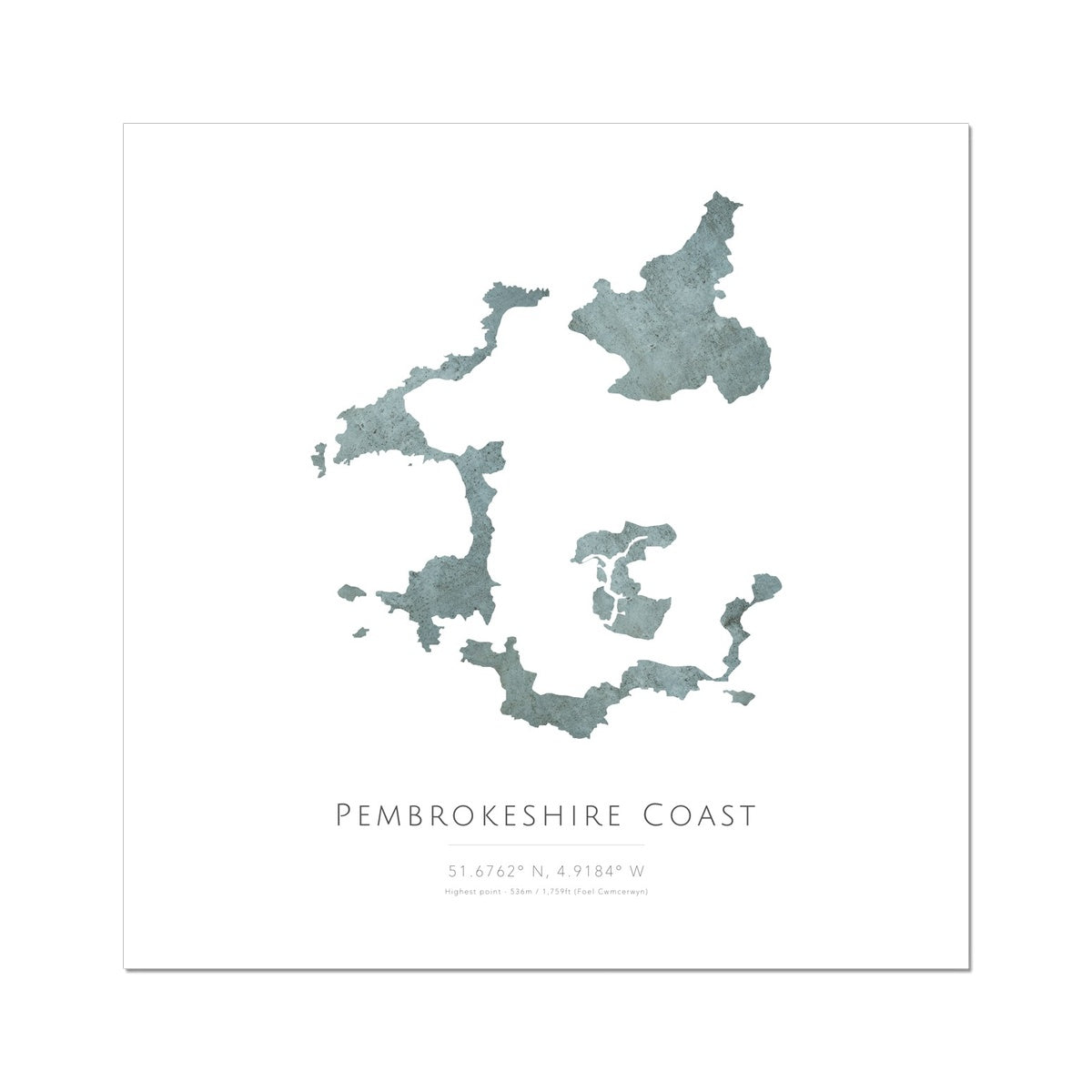 Map of The Pembrokeshire Coast -  Fine Art Print