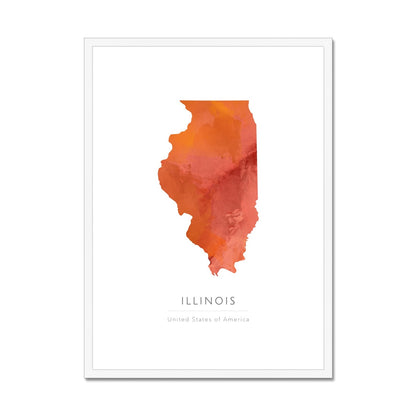 Illinois -  Framed & Mounted Map