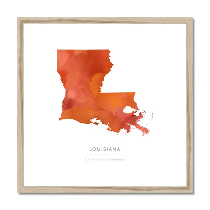 Louisiana -  Framed & Mounted Map